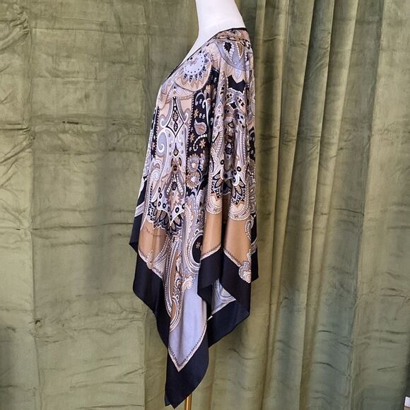 Amour de pin up silk Elegant Multicolor Patterned tunic, M - Picture 5 of 9